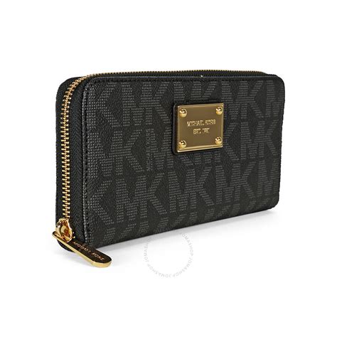 michael kors tech continental wallet black|Michael Kors monogram wallet.